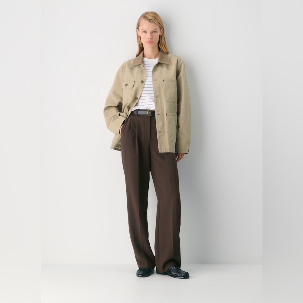 Aritzia brown effortless dress pants